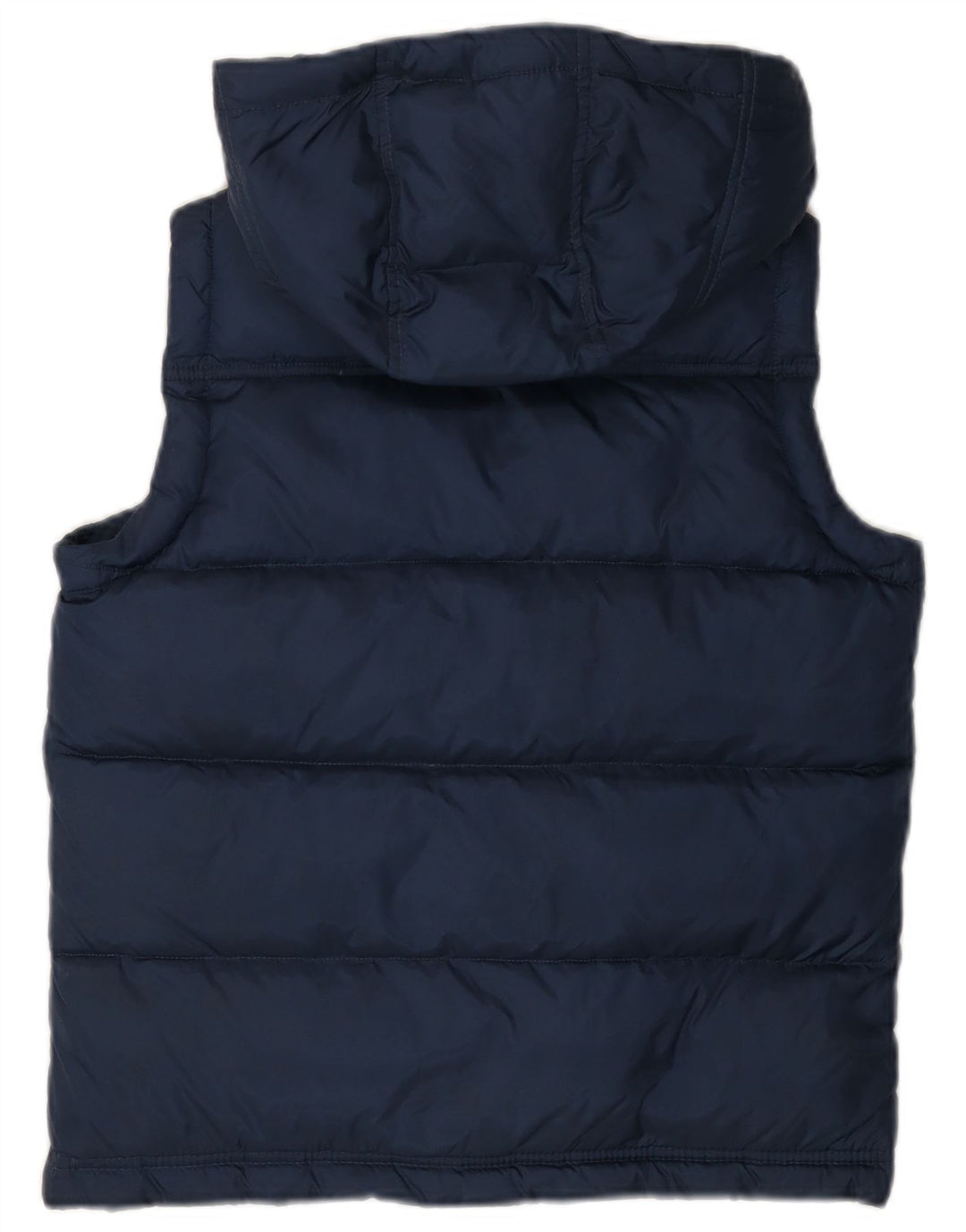 BENETTON Gilet rembourré à capuche pour garçon 11-12 ans 2XL Bleu marine Polyamide