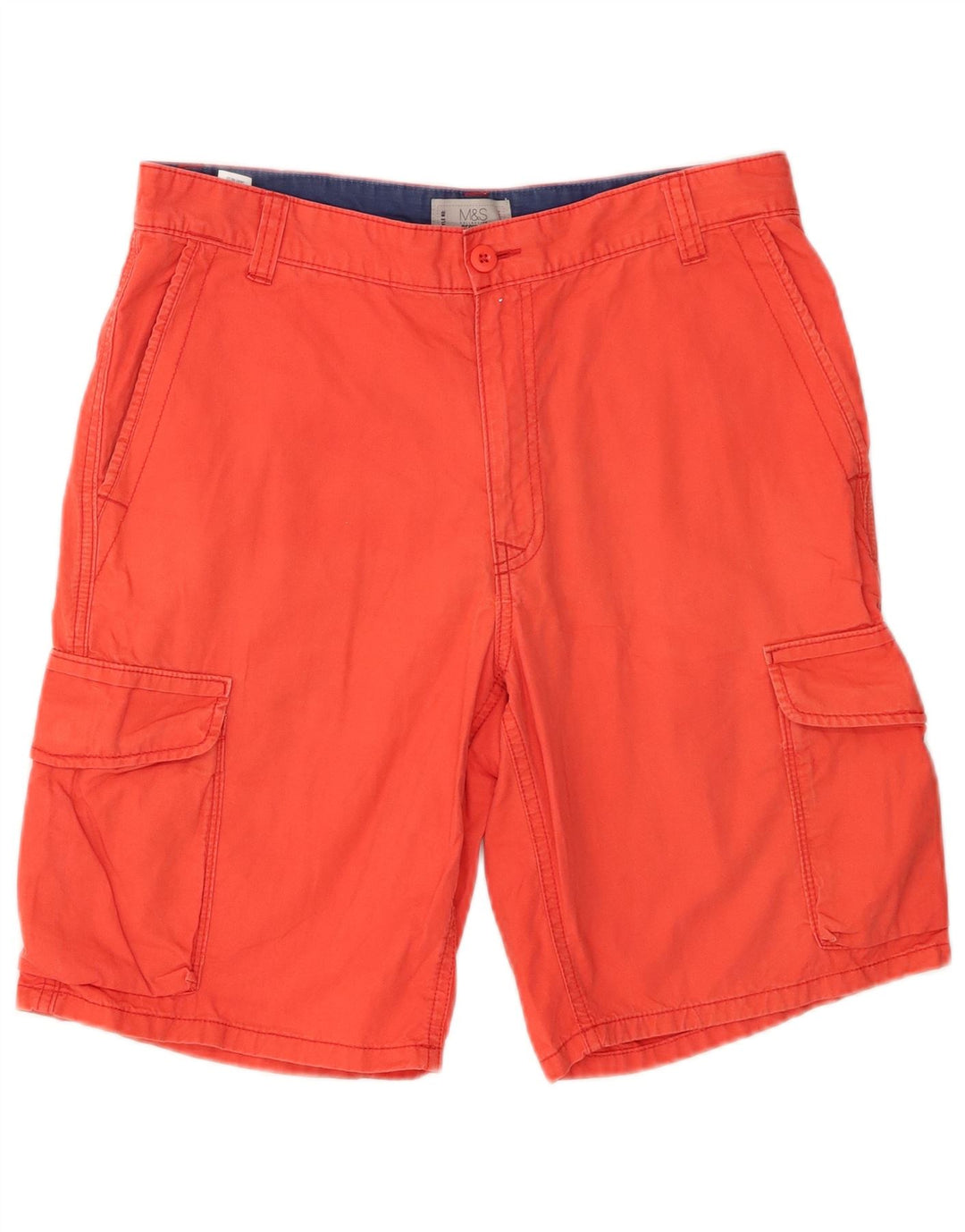 Marks & Spencer Short Cargo Homme W32 Coton Rouge Moyen