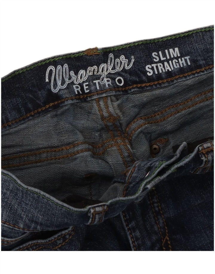 Wrangler Jean droit rétro slim femme W28 L30 bleu