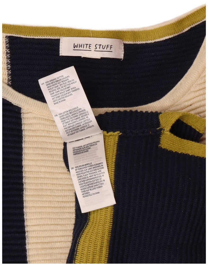 WHITE STUFF Pull col bateau pour femme UK 18 XL Multicolore