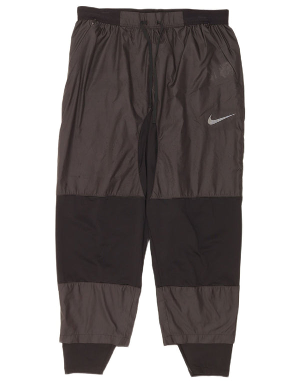 Nike Pantalon de survêtement pour homme Large Noir Colorblock Polyester