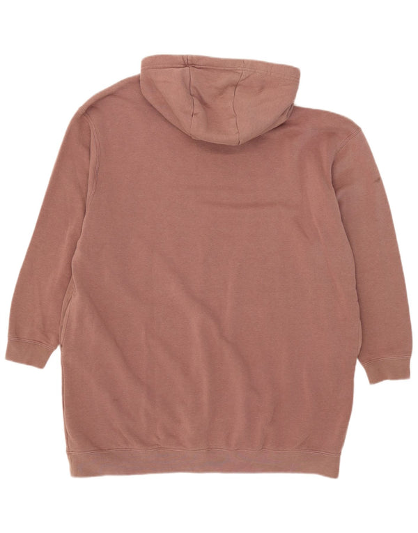 Nike Pull à capuche long surdimensionné pour femme UK 14 Marron moyen