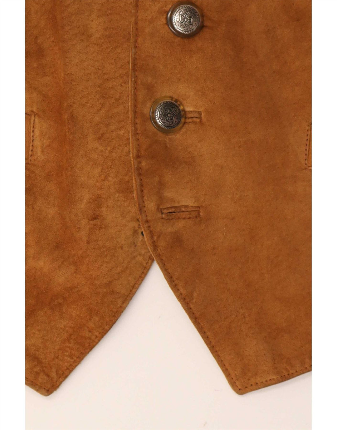 Broadway Gilet en Daim pour Homme IT 52 Grand Cuir Beige