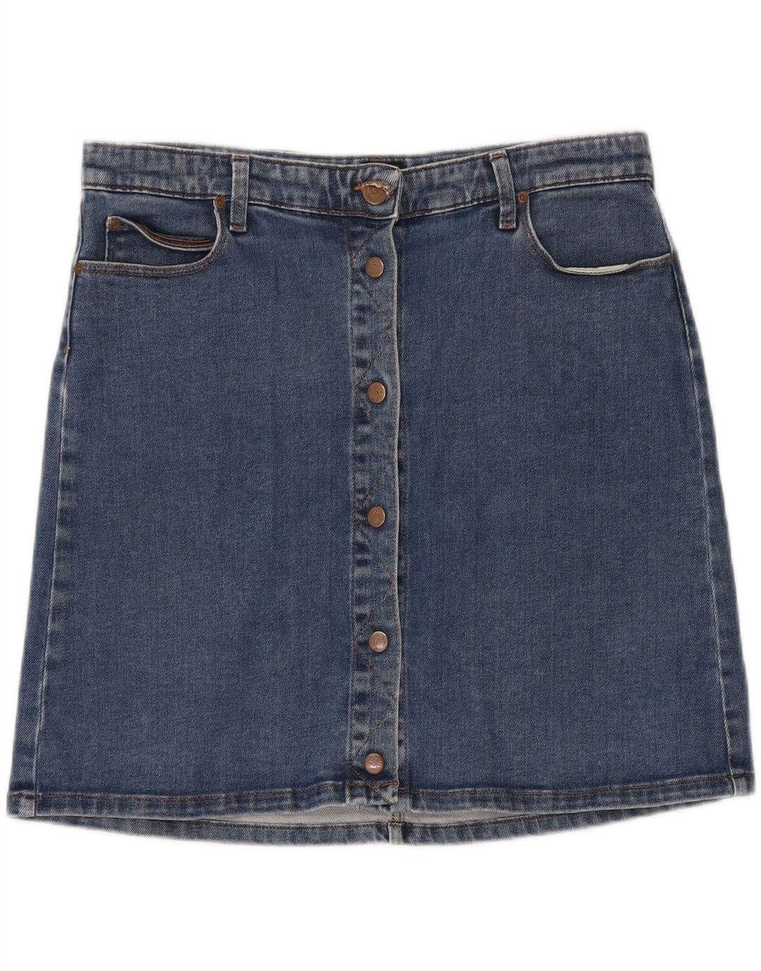 LEE Jupe en Jean Femme W31 Bleu Moyen Coton