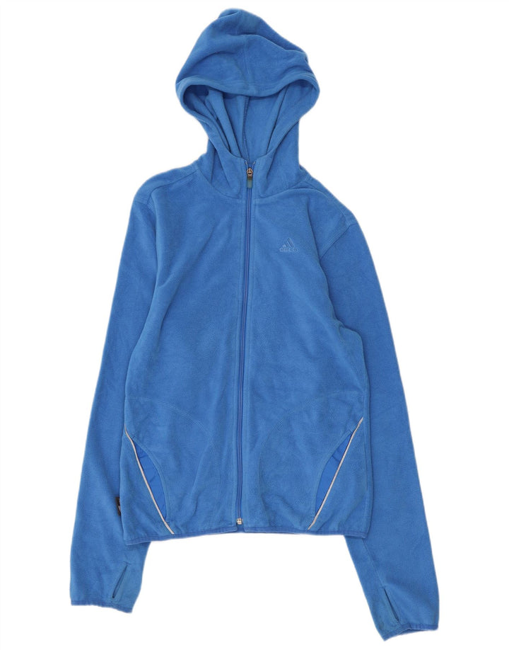 ADIDAS Veste Polaire à Capuche Garçon 9-10 ans Bleu Moyen Polyester