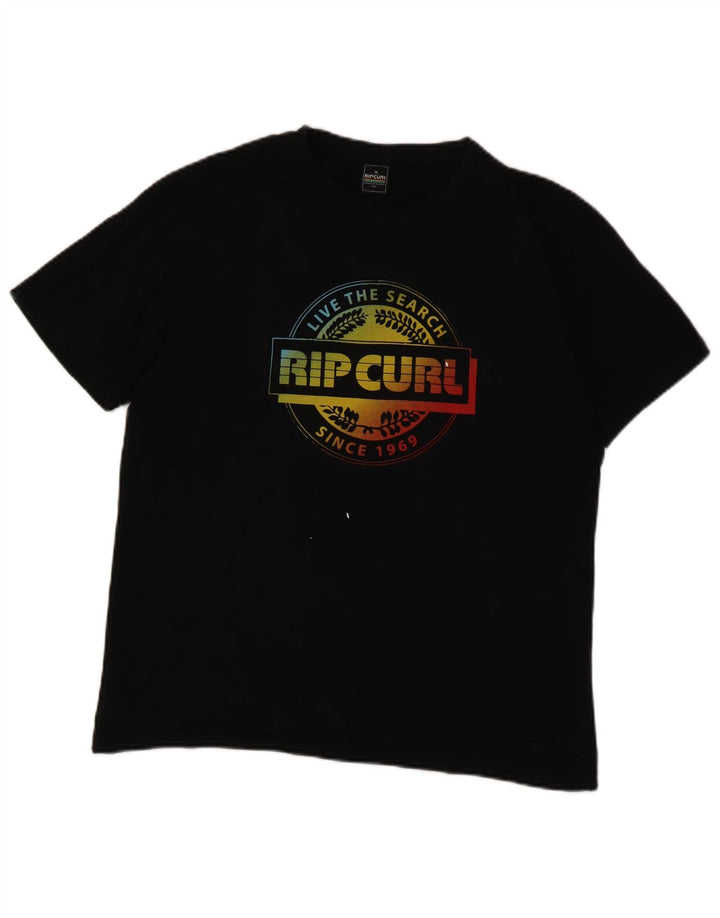 Rip Curl T-shirt graphique pour hommes en coton noir moyen
