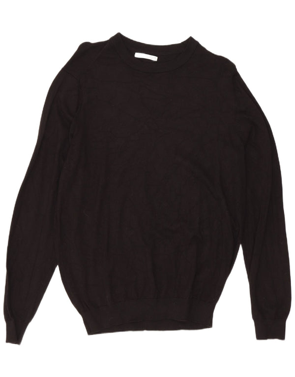 Zara Pull Col Bateau Homme Noir Moyen