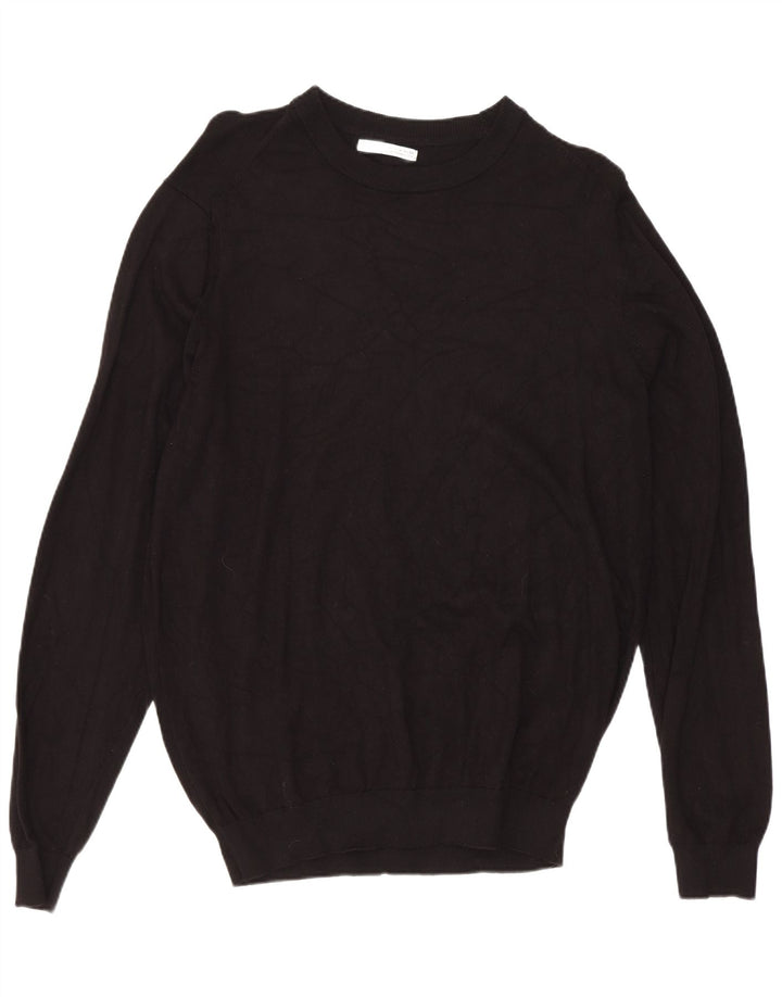 Zara Pull Col Bateau Homme Noir Moyen