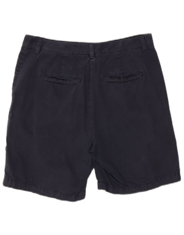 Marks & Spencer Short Chino Femme UK 12 Moyen W30 Bleu Marine Coton
