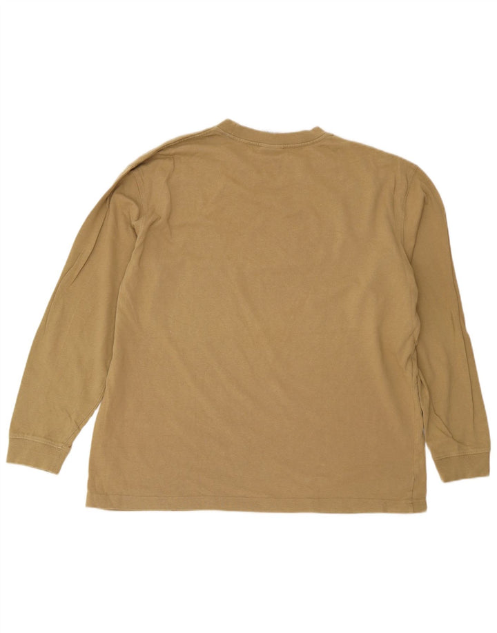 Zara Homme Top Manches Longues XL Coton Beige