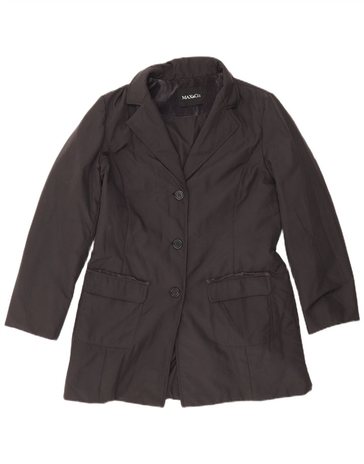 Max & Co. Manteau pour femme UK 16 Large Bleu Marine Polyester