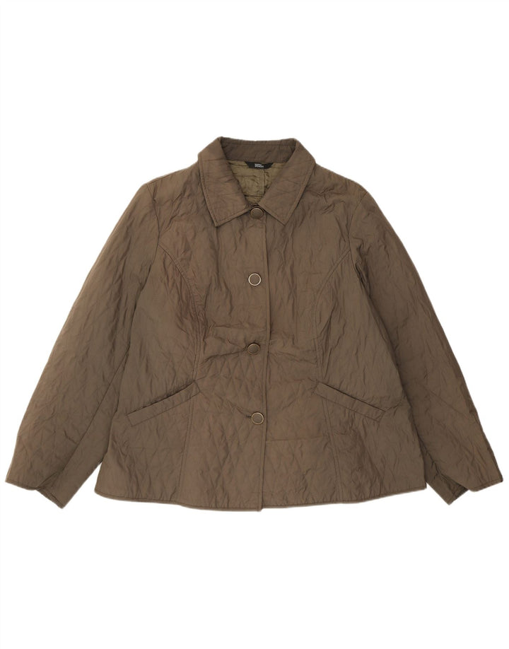 Marks & Spencer Veste matelassée pour femme UK 22 3XL Vert Polyester