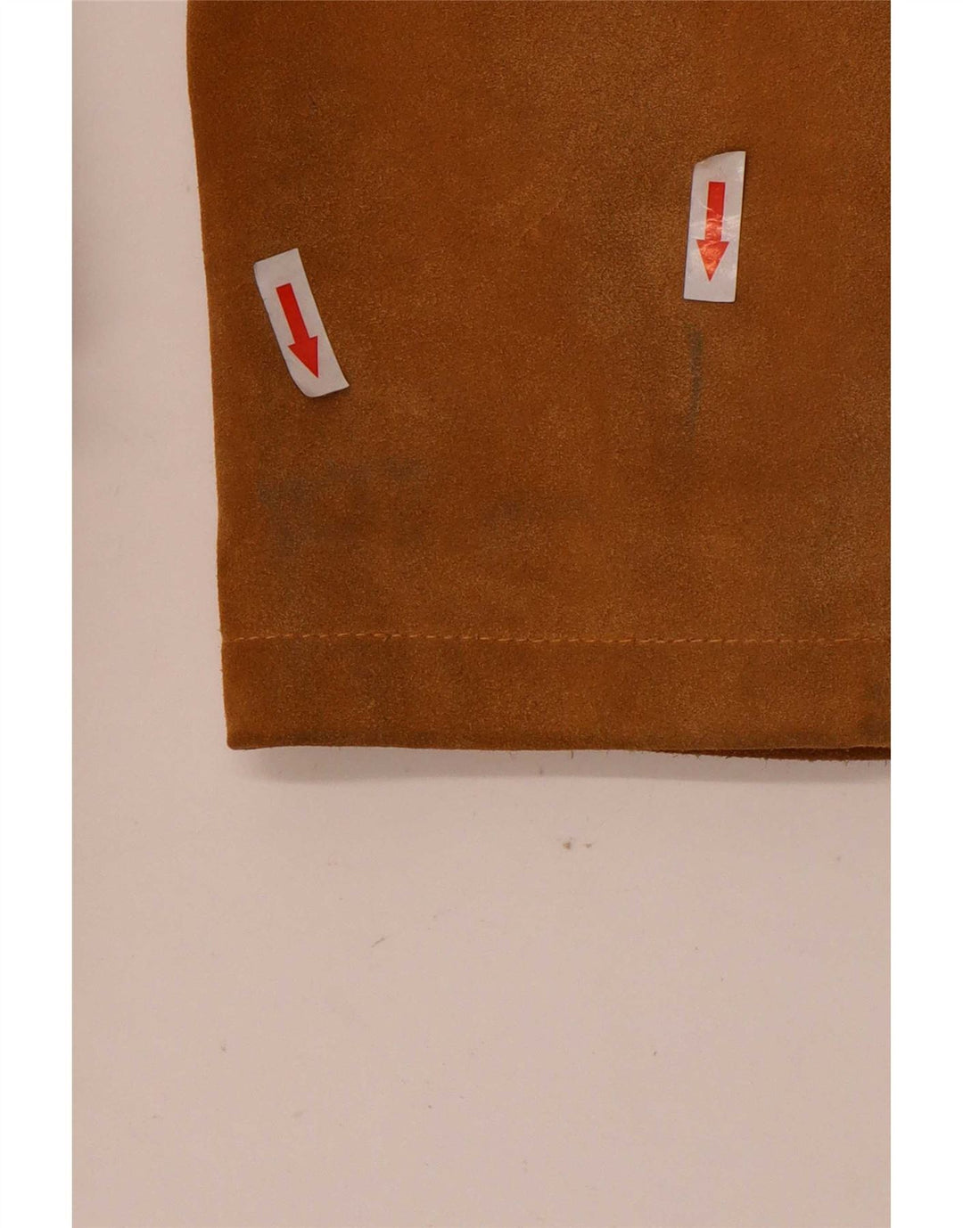vintage Femme Suède Pardessus IT 42 Cuir Beige Moyen