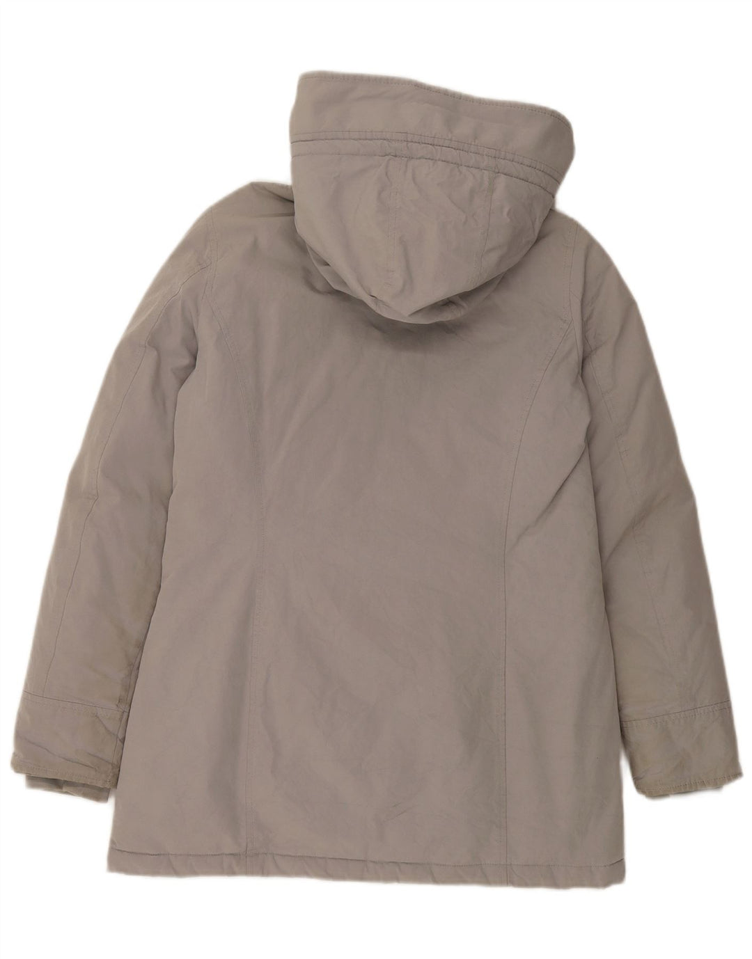 Woolrich Manteau rembourré à capuche pour femme UK 44 Gris moyen Coton