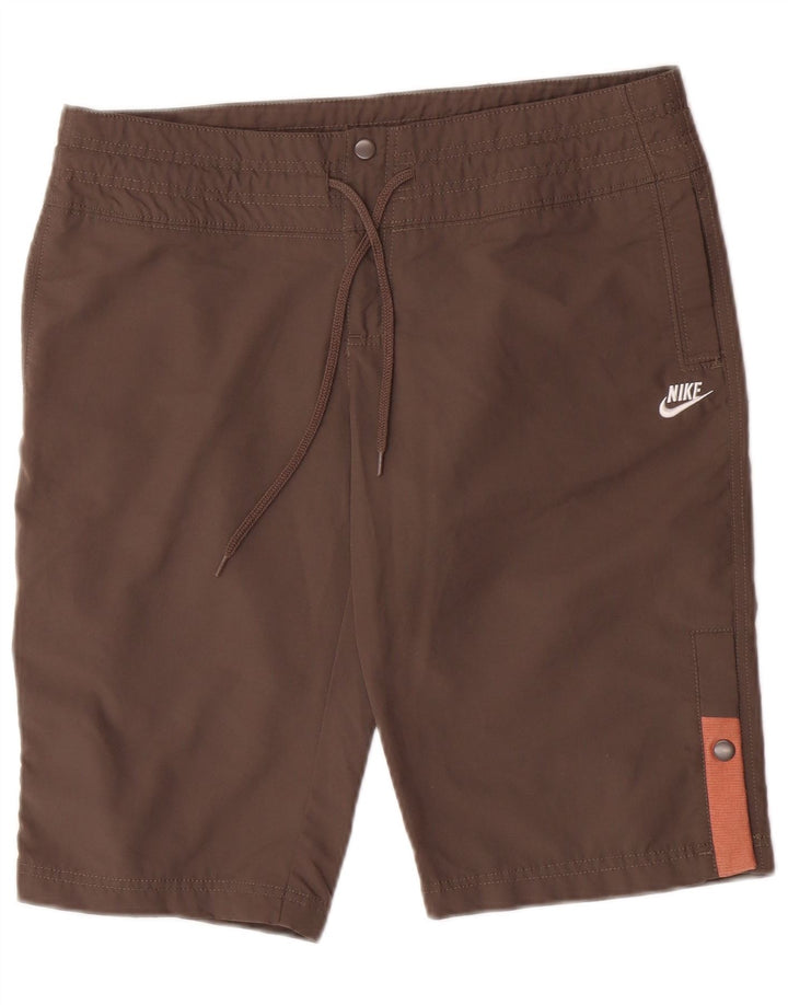Nike Short Chino Femme UK 8/10 Small W34 Marron Polyester