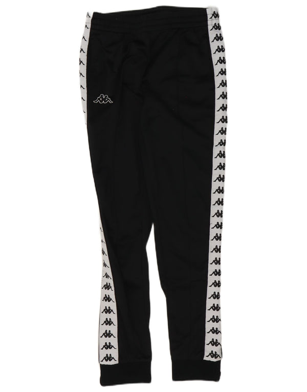Kappa Mens Graphic Tracksuit Trousers Joggers Small Black Colourblock