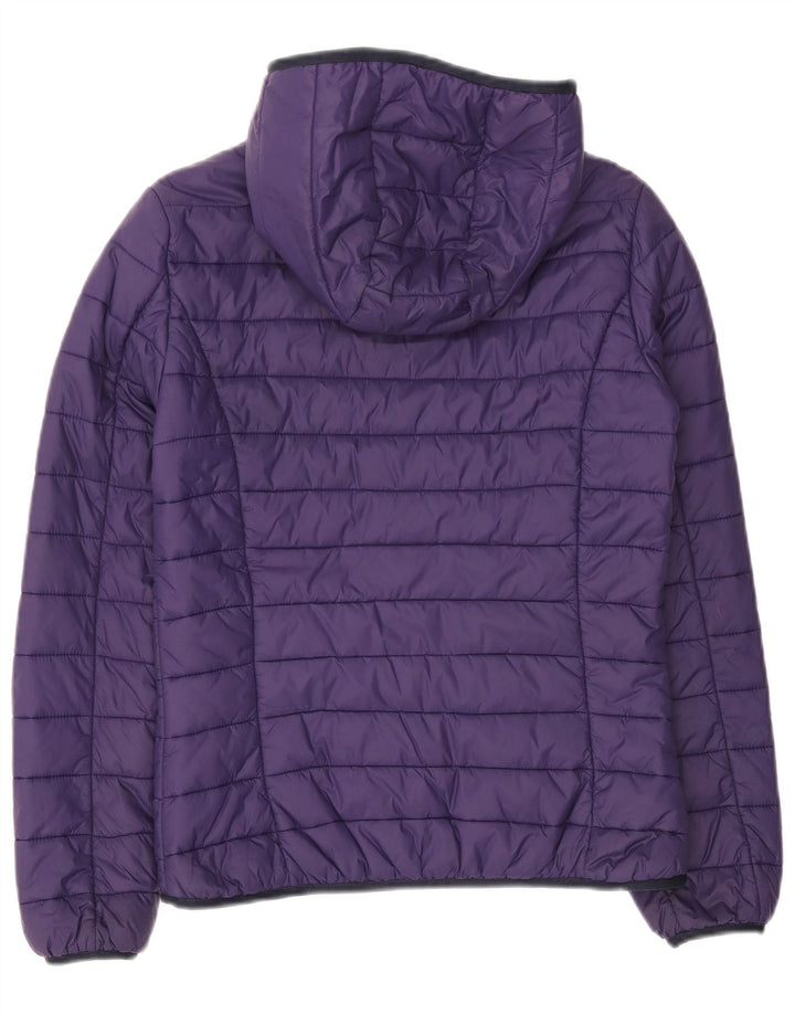North Sails Veste rembourrée à capuche pour femme UK 14 Nylon violet moyen