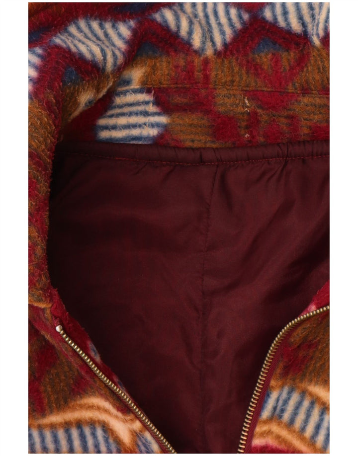 vintage Mens Bomber Jacket UK 42 XL Multicolore Fair Isle