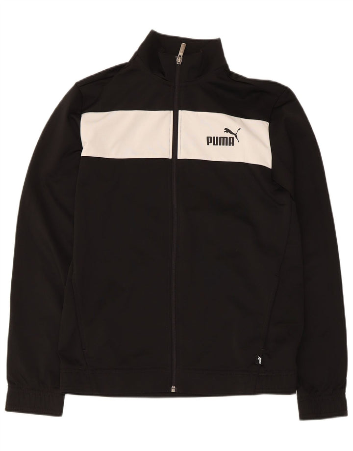 Puma Veste de Survêtement Garçon 15-16 ans Noir Colourblock