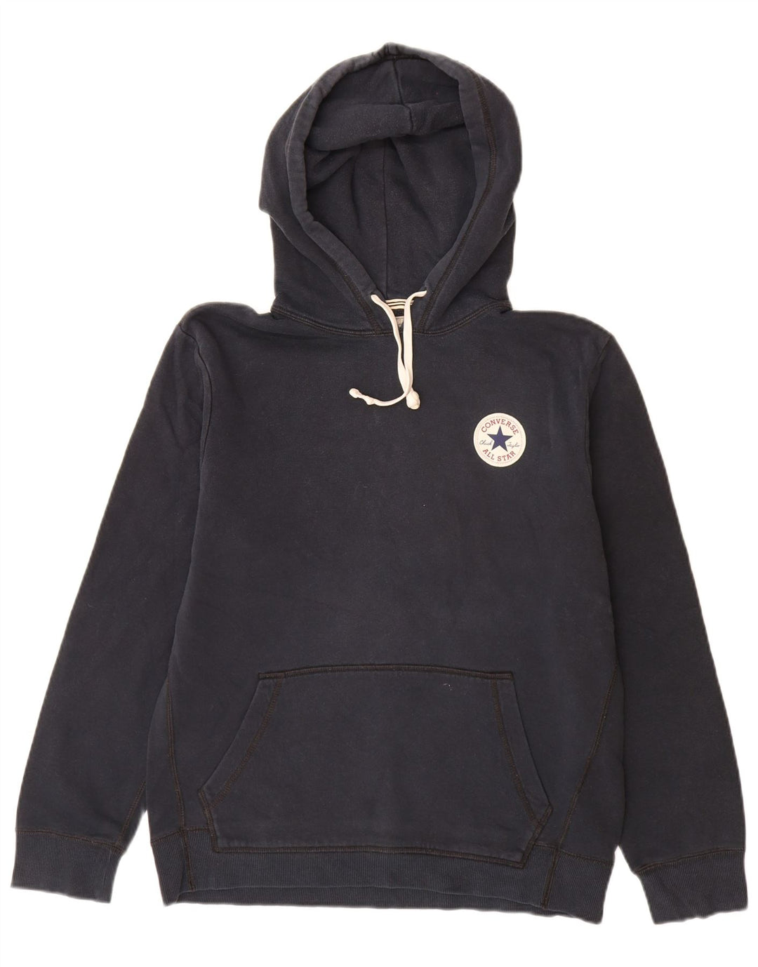Converse Pull à capuche pour homme en coton bleu marine Taille S