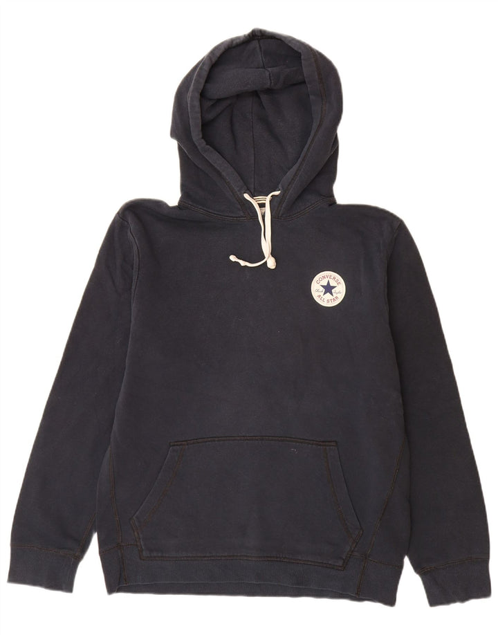 Converse Pull à capuche pour homme en coton bleu marine Taille S