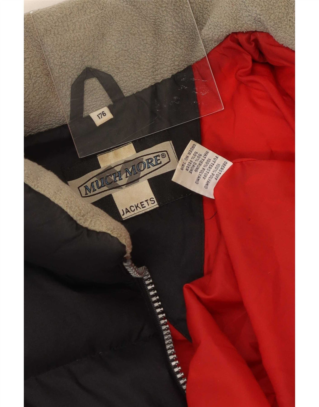 Much More Veste matelassée graphique pour garçons 15-16 ans Noir Colourblock