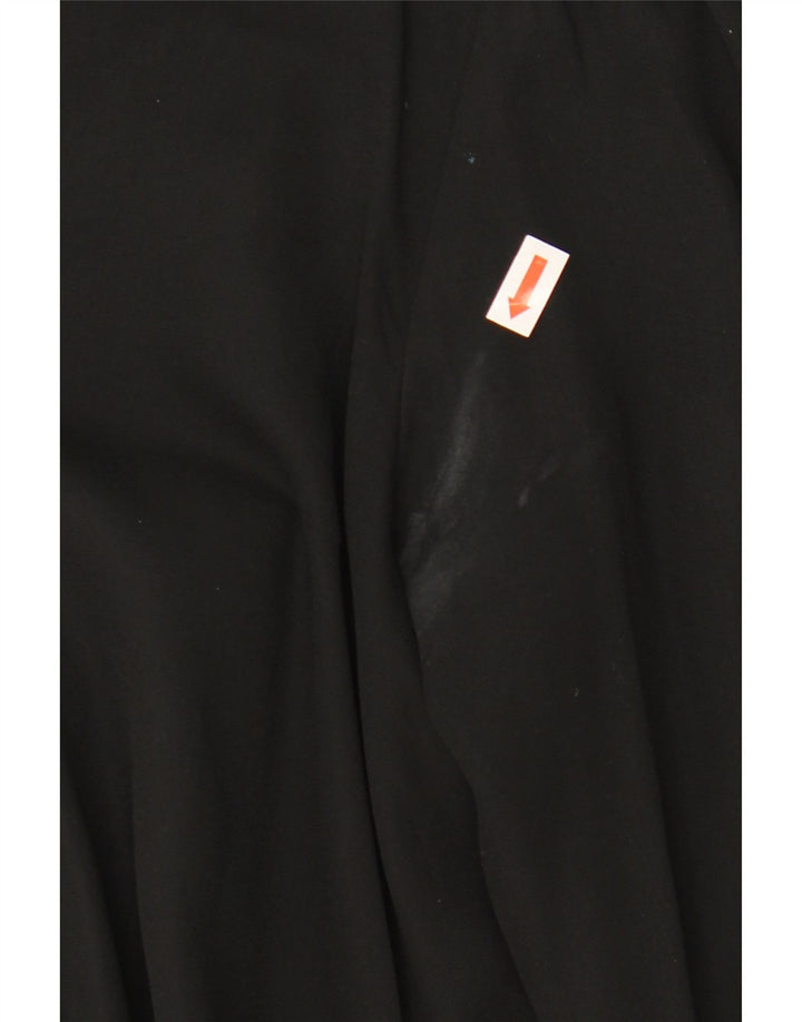 Zara Chemisier à manches longues avec cravate sur le devant pour femme UK 10 Petit Noir Polyester