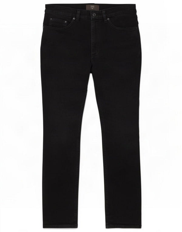 Marks & Spencer Jean Slim Femme W32 L31 Coton Noir