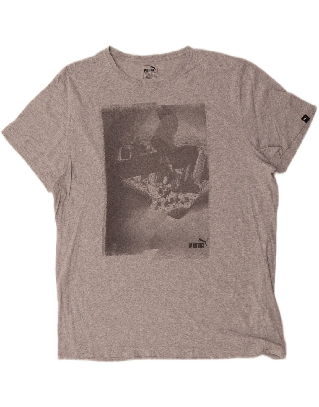 Puma T-shirt graphique pour homme 2XL Gris Coton