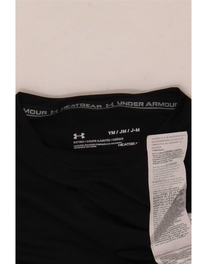 Under Armour Heat Gear Haut à manches longues pour garçon 9-10 ans Noir moyen