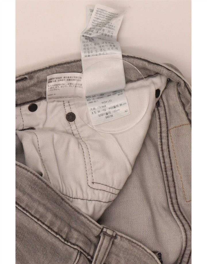 Levi's Mens 511 Slim Jeans W34 L32 Gris Coton