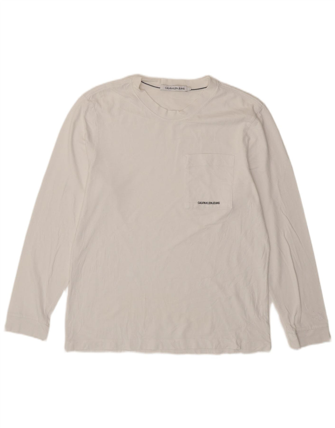 Calvin Klein Jeans Haut à manches longues pour homme Blanc Taille L