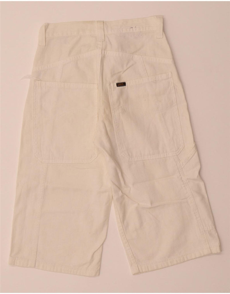 LEE Girls Capri Wide Leg Jeans 12-13 Years W28 L15 Off White Cotton Vintage Lee and Second-Hand Lee from Messina Hembry 