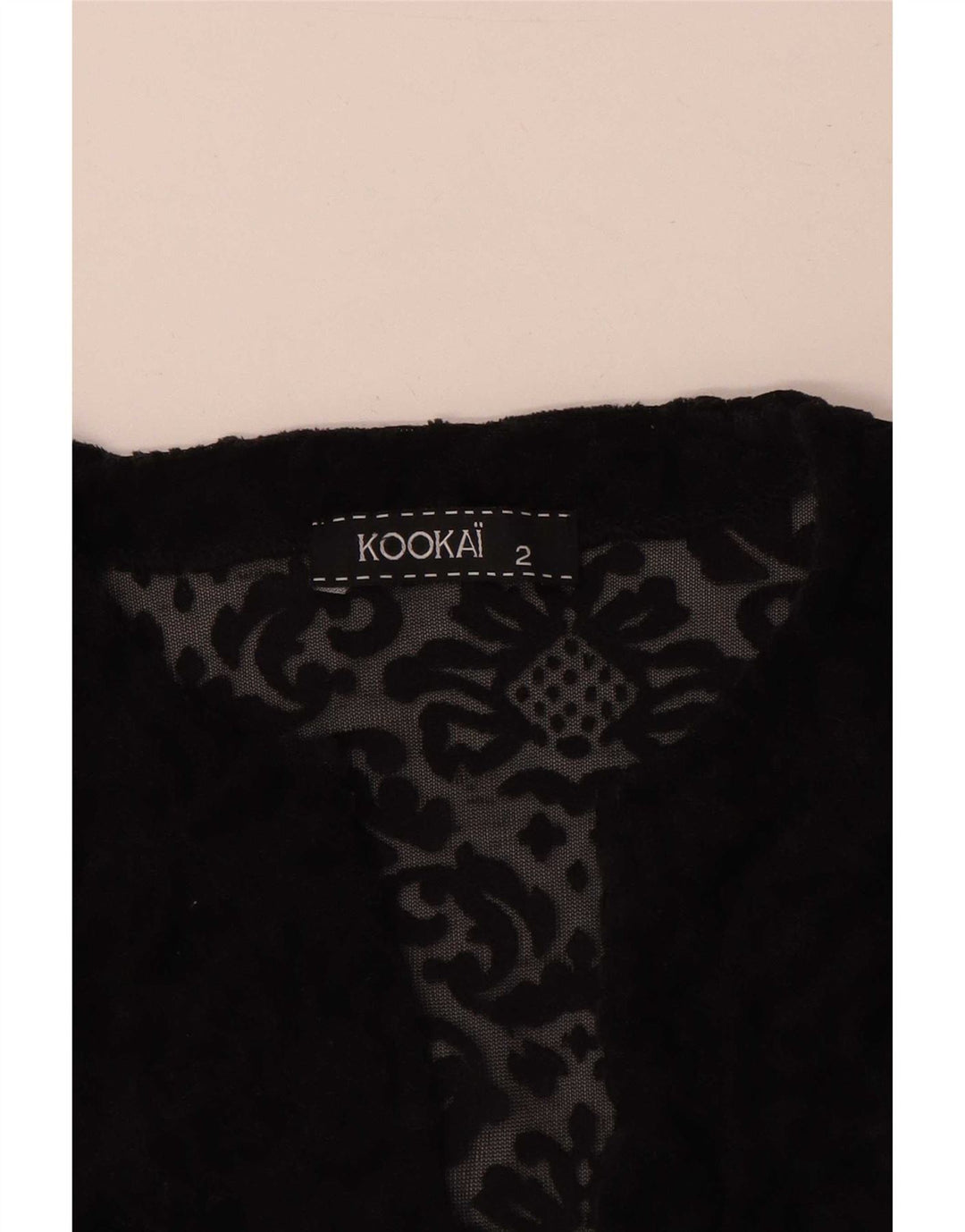 Kookai Haut transparent surdimensionné pour femme US 2 XS Noir Floral