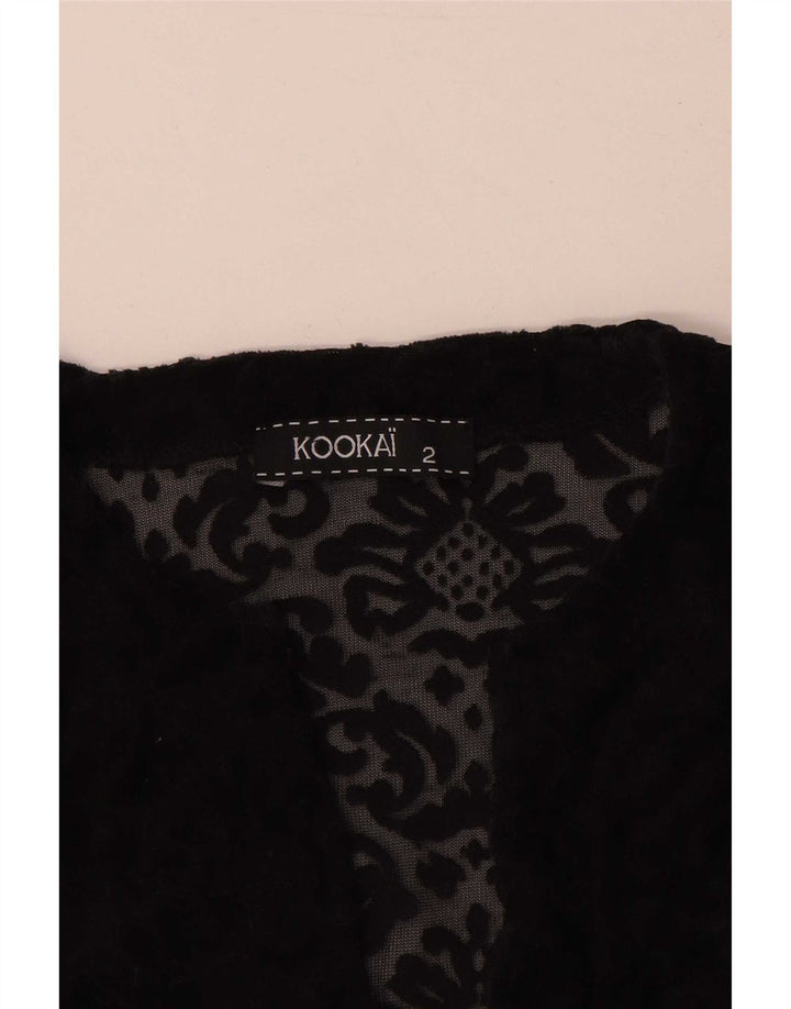 Kookai Haut transparent surdimensionné pour femme US 2 XS Noir Floral