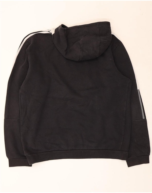 ADIDAS Pull à capuche pour femme UK 16 Large Noir Coton