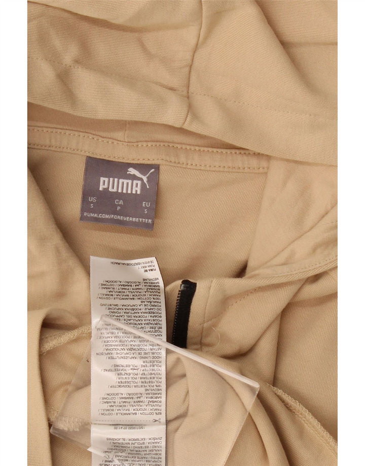 Puma Pull à capuche zippé pour homme en coton beige Taille S