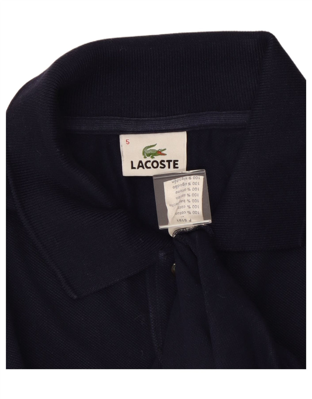 LACOSTE Polo Homme Taille 5 Grand Coton Bleu Marine