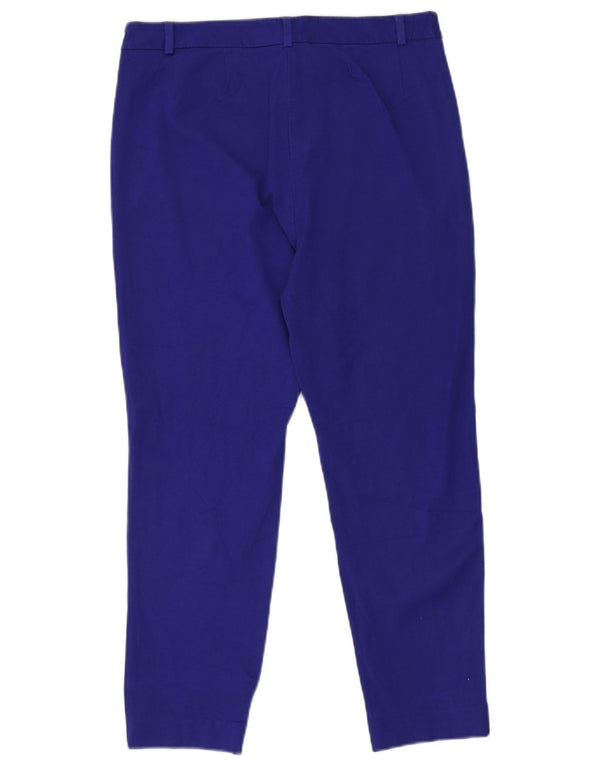 Marks & Spencer Pantalon court slim pour femme UK 14 Large W30 L27 Bleu