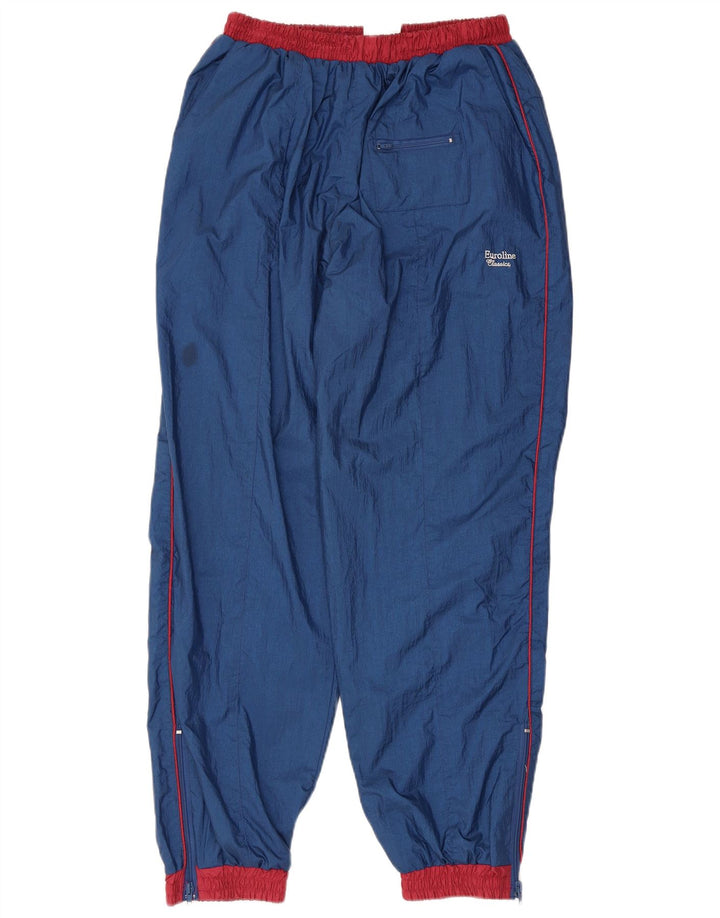 Survêtement complet surdimensionné vintage pour hommes, color block bleu marine moyen