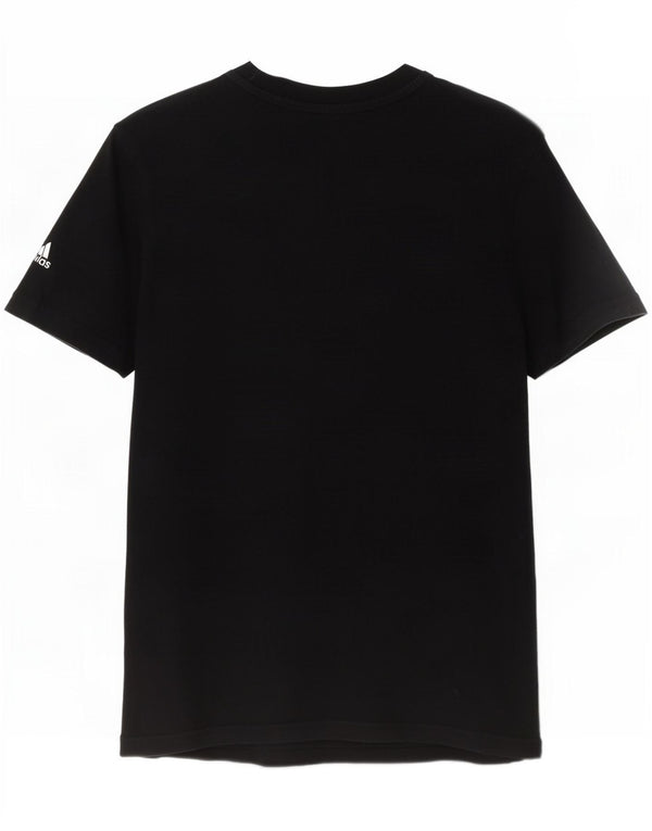 Adidas T-shirt graphique pour femme UK 8/10 Petit coton noir
