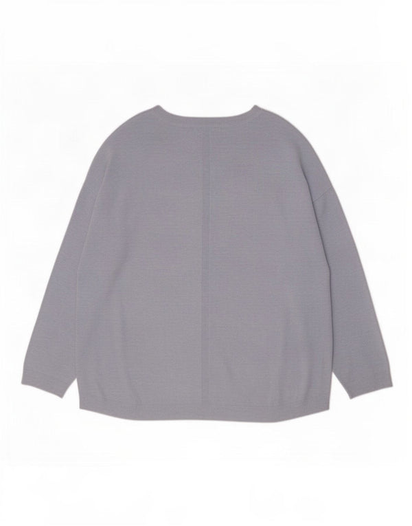 John Lewis Pull surdimensionné à col bateau pour femme UK 18 XL Bleu
