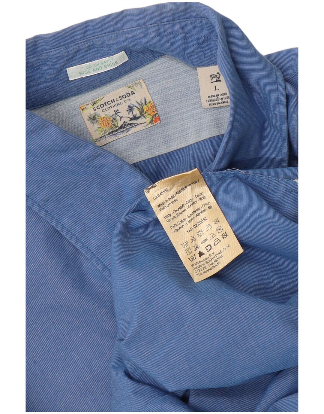 Scotch & Soda Chemise Homme Large Bleu Coton