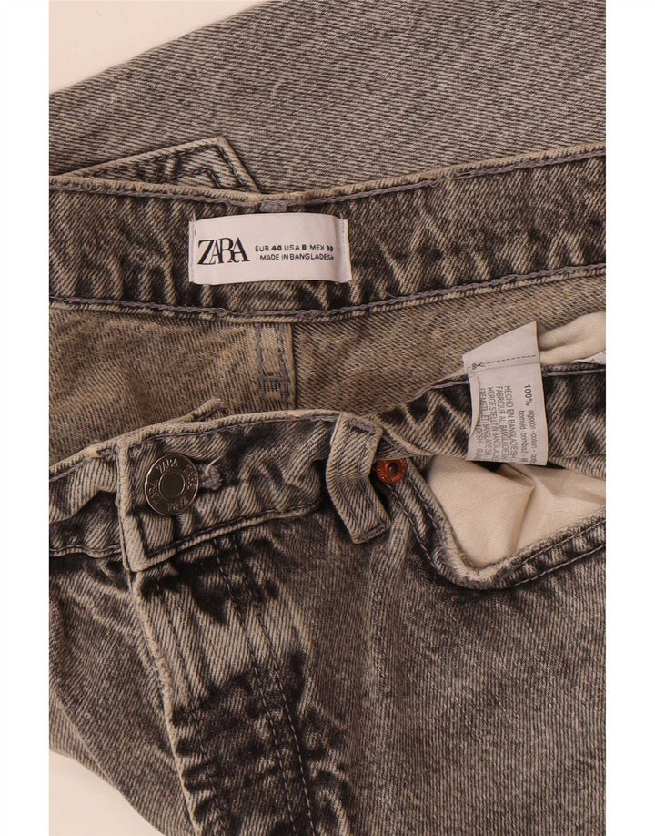 Zara Jean droit femme EU 40 Medium W30 L34 coton gris