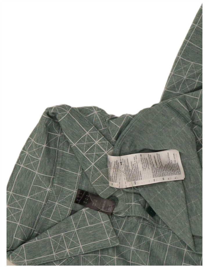 Adidas Polo Homme Vert Moyen Géométrique Polyester