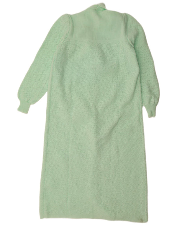 Robe Robe Tricot Femme Vintage UK 18 XL Vert Floral