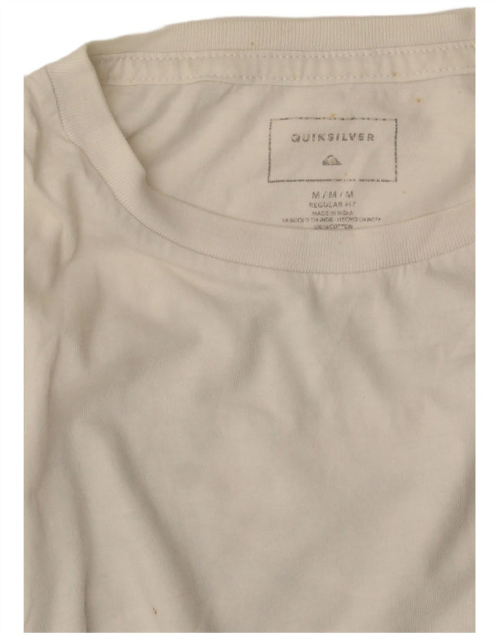 Quiksilver T-Shirt Regular Fit Graphique Homme Blanc Moyen