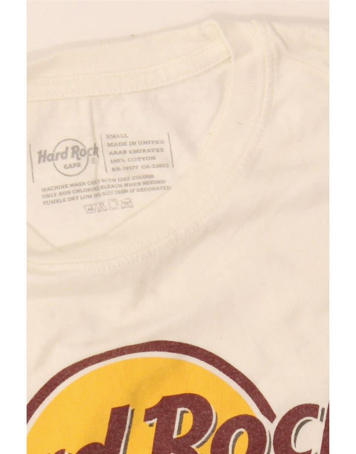 Hard Rock Cafe Hommes Madrid T-Shirt Graphique Haut Petit Coton Blanc