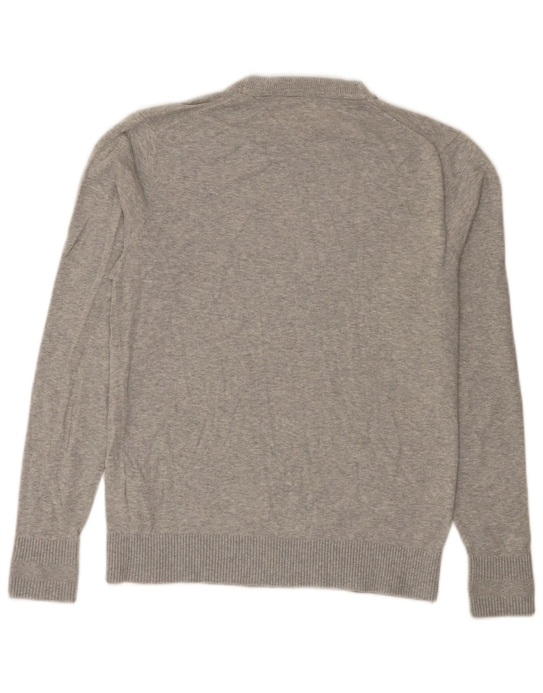 Tommy Hilfiger Pull à col rond coupe classique pour homme en coton gris petit