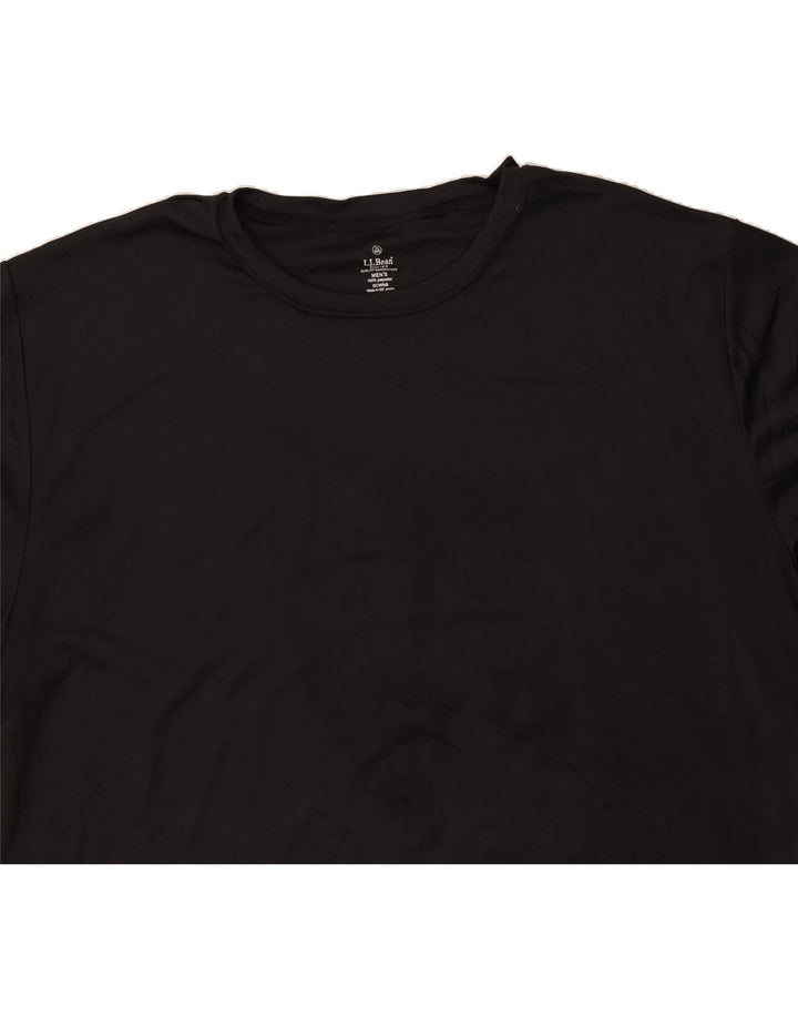 L.L.BEAN Mens Top Long Sleeve XL Black Polyester Vintage L.L.Bean and Second-Hand L.L.Bean from Messina Hembry 